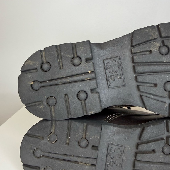 Dr. Martens Lace Up Loafers Chunky Brown Leather Y2K Women’s 11 Men’s 10 Vintage - Picture 12 of 15